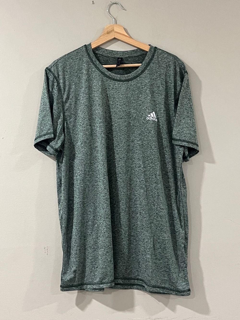 Adidas Men’s Heather Green Short-Sleeve Performance Tee